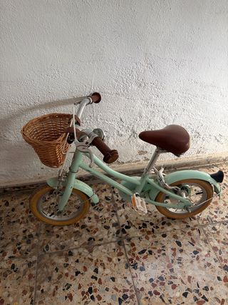 Bicicleta infantil mint con cesta