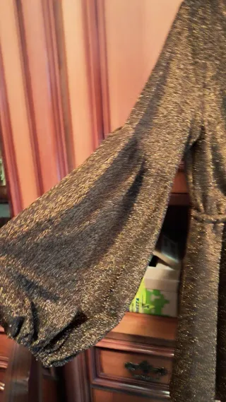 Vestito bronzo brillante taglia XS