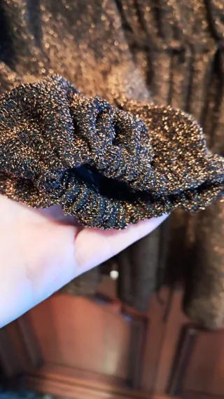 Vestito bronzo brillante taglia XS