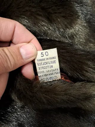 Abrigo pelo vintage talla única