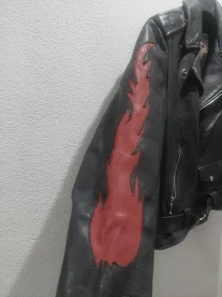 Chaqueta de cuero ASHG con diseño