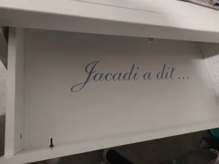 Cómoda Jacadi Blanca 3 Cajones Largo 1metro  Ancho