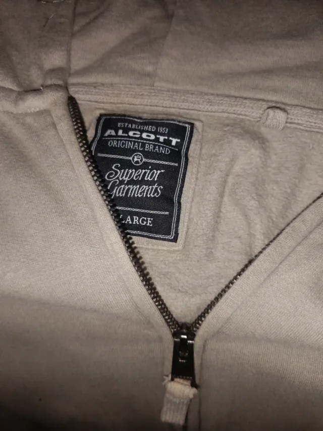 Felpa cardigan cotone beige