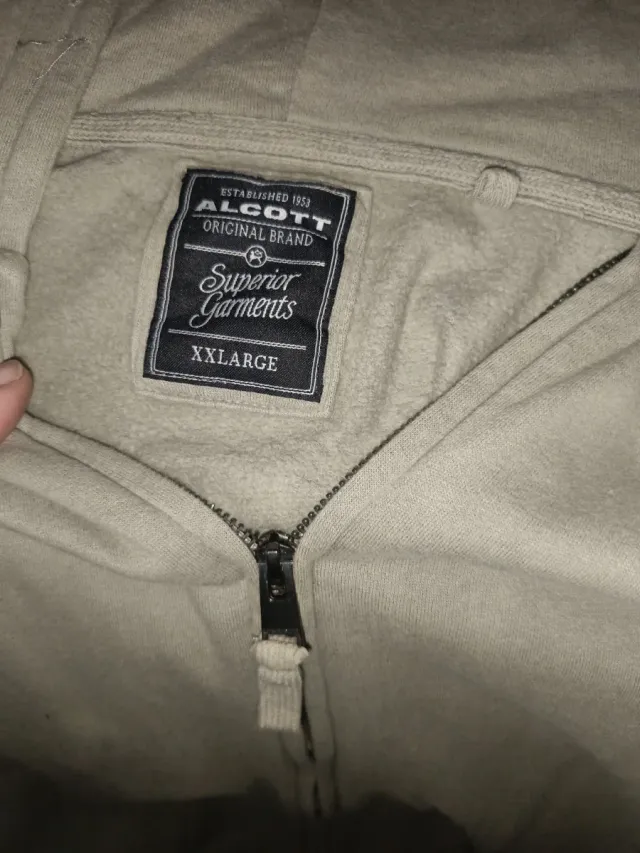 Felpa cardigan cotone beige