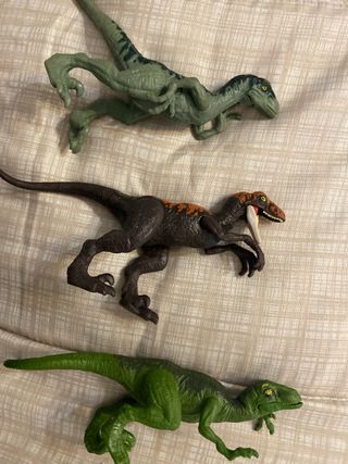 Set 3 Dinosauri Giocattolo Raptor