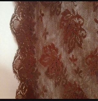 Sciarpa in pizzo marrone