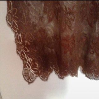 Sciarpa in pizzo marrone