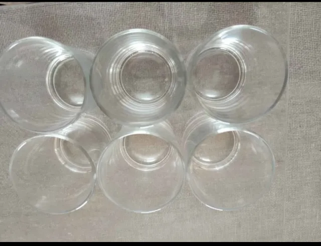 Set 6 Bicchieri Vetro Trasparenti
