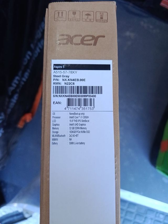 Portatile Acer Aspire 5 A515-57 Grigio 1TB 32GB RAM