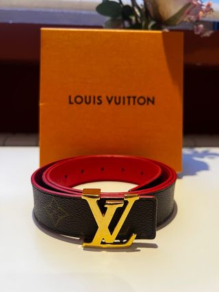 Cintura Louis Vuitton Marrone e Rosso con Scatola