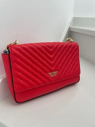 Bolso Victoria's Secret Rojo Dorado