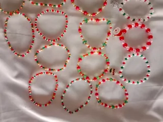 Pulseras Navidad abalorios