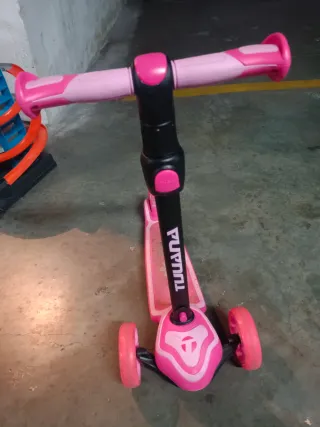 Patinete infantil rosa 3 ruedas