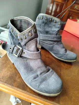 Stivali stivaletti scamosciati color verde/petroli