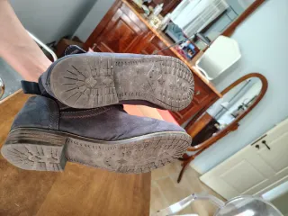 Stivali stivaletti scamosciati color verde/petroli