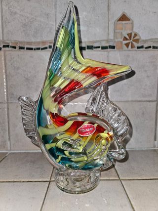 Pesce Murano Antico Vetro Colorato