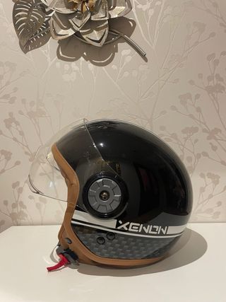 Casco Jet Xenón Retro Negro