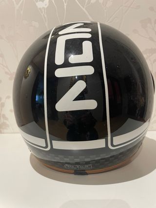 Casco Jet Xenón Retro Negro