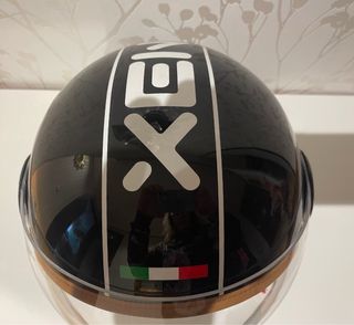 Casco Jet Xenón Retro Negro