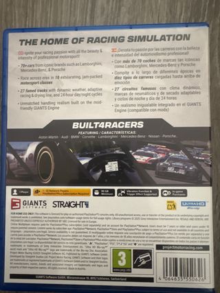 Project motor racing PS5 nunca usado
