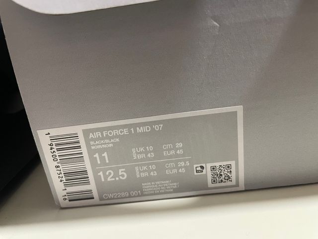 Nike Air Force 1 Negras