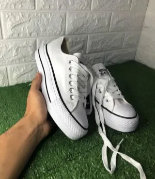 Converse plataforma blancas T38