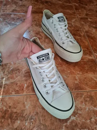Converse plataforma blancas T38