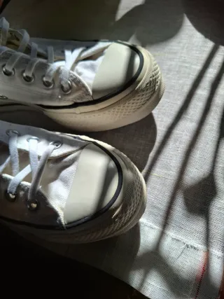 Converse plataforma blancas T38