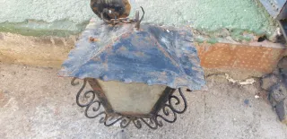 Farol de forja con cristal