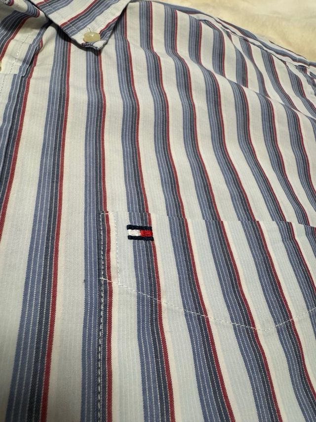 Camisa Tommy Hilfiger Rayas Azul y Blanco
