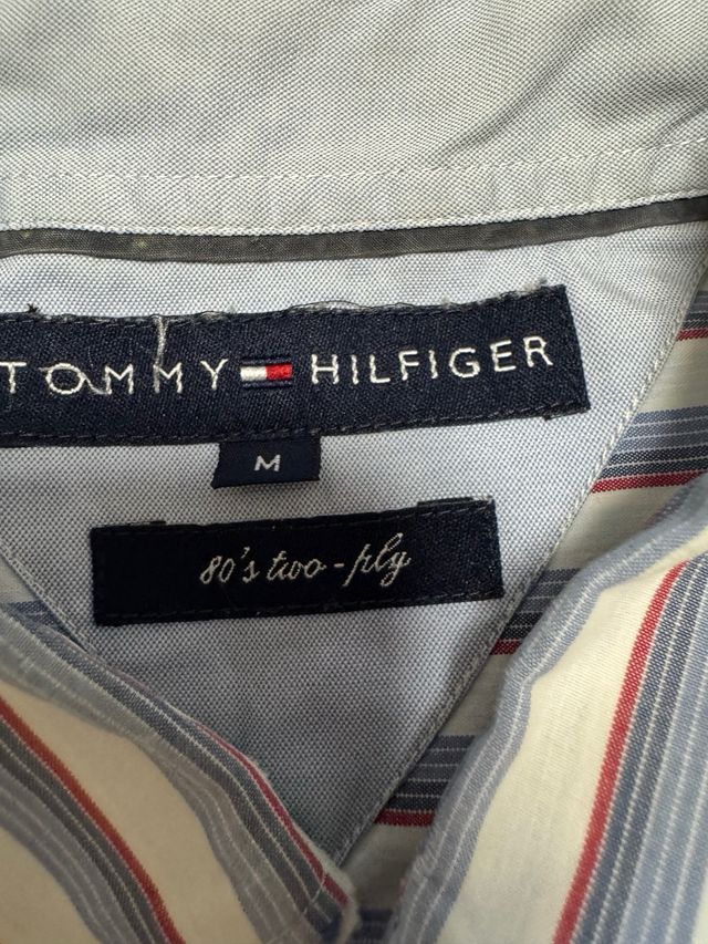 Camisa Tommy Hilfiger Rayas Azul y Blanco