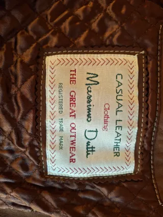 Chaquetón de piel Massimo Dutti marrón