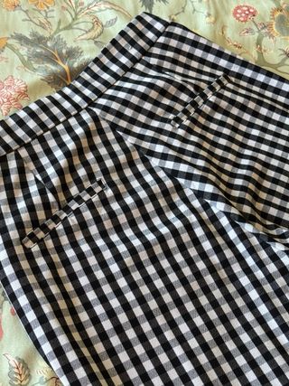 Pantalón cuadros blanco y negro