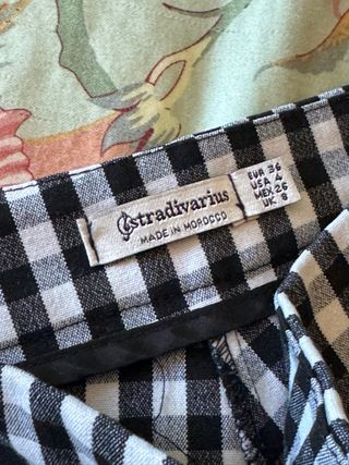 Pantalón cuadros blanco y negro