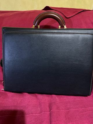 Maletín ejecutivo piel negro y marrón