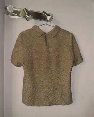 Top Dorado Mujer con Destellos Talla XXL