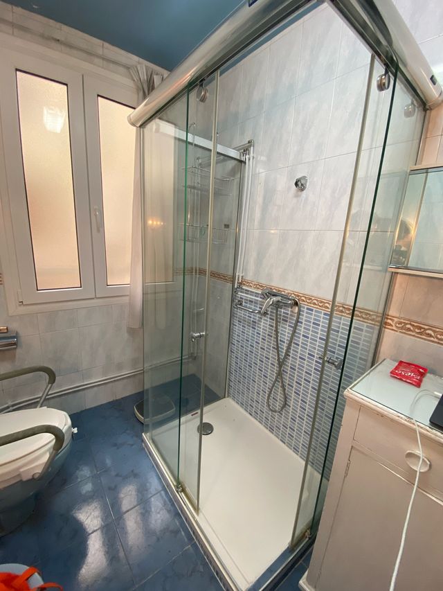 Mampara de ducha cristal y metal