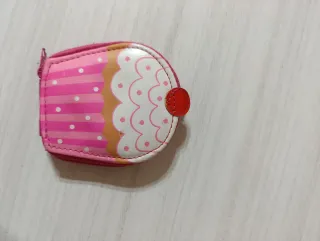 Pochette cupcake rosa e bianca