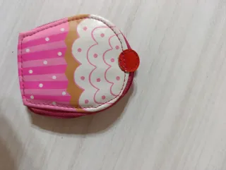 Pochette cupcake rosa e bianca