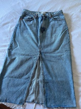 Falda vaquera midi mango