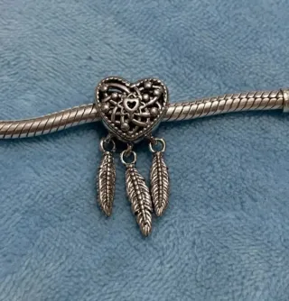 Charm Pandora Corazón Atrapasueños.Plata esterlina