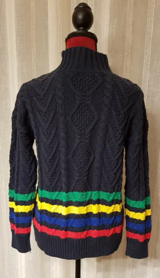 Jersey Ralph Lauren azul con rayas de colores