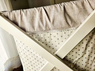 Minicuna tijera madera blanca