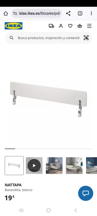 Barandilla de Cama IKEA Blanca