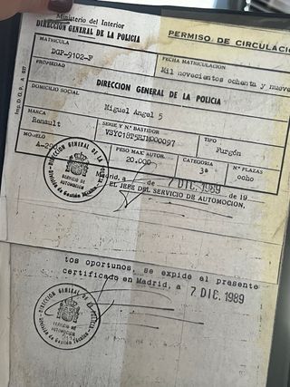 Autobus renault Furgon mixto 1990