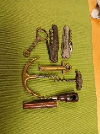 Set 6 Cavatappi Vintage Metallo Legno