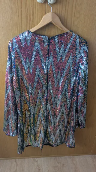 Vestido fiesta lentejuelas H&M Talla L