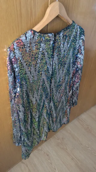 Vestido fiesta lentejuelas H&M Talla L