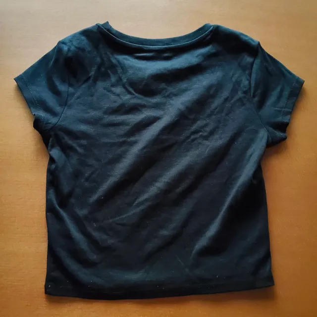 Camiseta Zara Negra Manga Corta