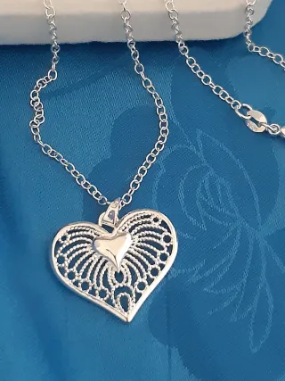 Collar Corazón Filigrana Plata 925